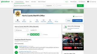 Harris County Sheriff's Office Employee Benefits and Perks | Glassdoor