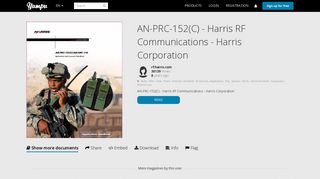 AN-PRC-152(C) - Harris RF Communications - Harris ... - Yumpu