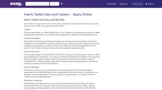 Harris Teeter Job Applications | Apply Online at Harris Teeter | Snagajob