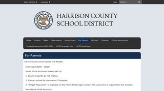For Parents - Harrison County School District