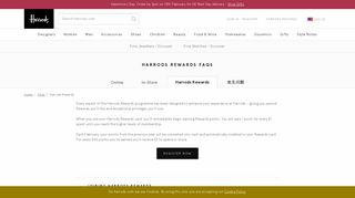 Harrods Rewards | Frequently Asked Questions | Harrods.com