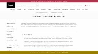 Harrods Rewards Terms & Conditions | Legal | Harrods.com