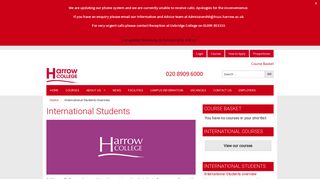 International Students overview - Harrow College