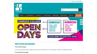 How to check your timetable - Uxbridge College | Top London College