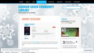 Library Catalogue – Harrow Green Community Library
