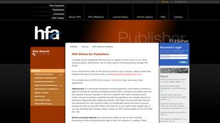 HFA Online for Publishers - The Harry Fox Agency