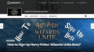 How to Sign Up Harry Potter: Wizards Unite Beta? - Harry Potter ...