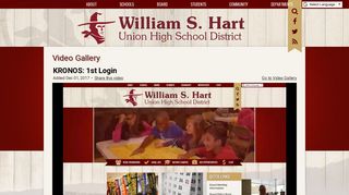 KRONOS: 1st Login | William S. Hart Union High School District