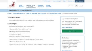 Midsize/Large Agents Commercial Surety Bonds | The Hartford