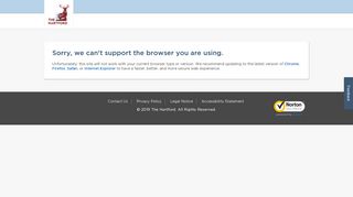 The Hartford: Browser Not Supported | Warning Message