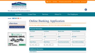 Hartford Federal Credit Union - Online Banking Application