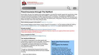 Flood Insurance through The Hartford - PIA National