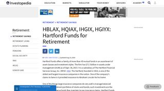 HBLAX, HQIAX, IHGIX, HGIYX: Hartford Funds for Retirement