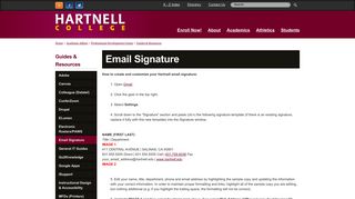 Email Signature - Hartnell College