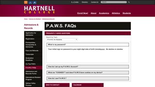 P.A.W.S. FAQs - Hartnell College