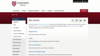 Site Access | Harvard Alumni