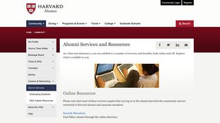 Alumni Services and Resources | Harvard Alumni