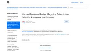 Harvard Business Review Magazine Subscription Offer For Professors ...