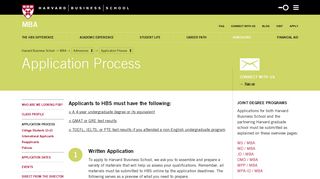 Application Process - MBA - Harvard Business School