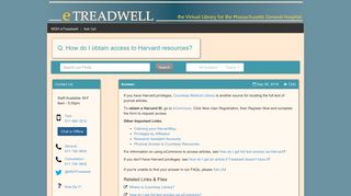 How do I obtain access to Harvard resources? - Ask Us!