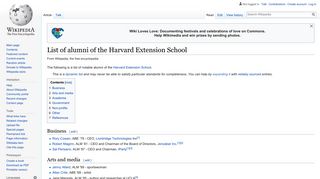 List of alumni of the Harvard Extension School - Wikipedia