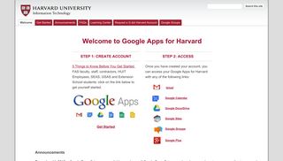 Google Apps For Harvard