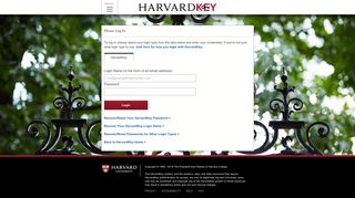 HarvardKey Login - hollis - Harvard University