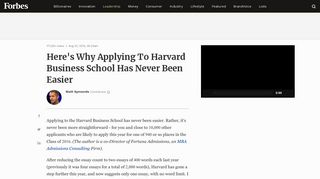 Here's Why Applying To Harvard Business School Has Never Been ...