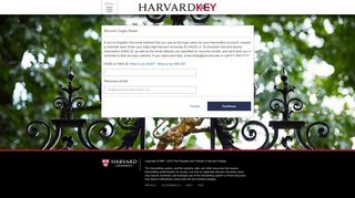 Recover Login Name - HarvardKey - Harvard University