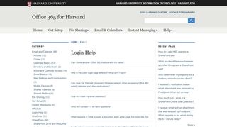 Login Help - Office 365 for Harvard - Harvard University