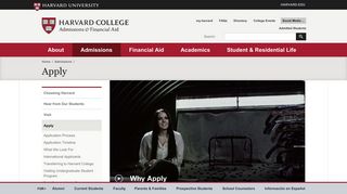 Apply - Harvard College - Harvard University