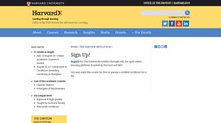 Sign Up! | HarvardX