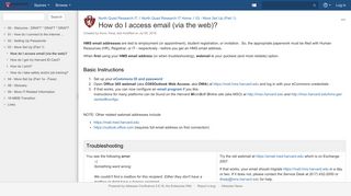 How do I access email (via the web)? - HMS Collaborate - Harvard ...