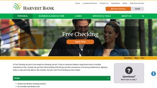 Free Checking Account | Harvest Bank | Kimball, MN – St. Augusta ...