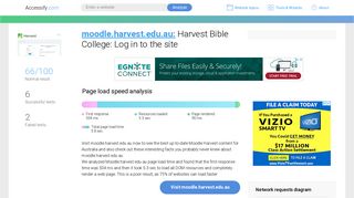 Access moodle.harvest.edu.au. Harvest Bible College: Log in to the site