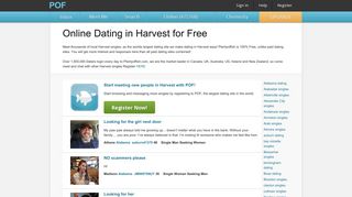 Harvest Dating - Harvest singles - Harvest chat at POF.com™