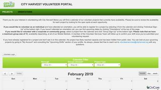 City Harvest Volunteer Portal
