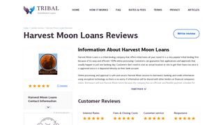 Harvest Moon Loans Reviews - Payday Installment Loans