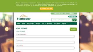 Register for Our Email or SMS Mailing Lists - Harvester