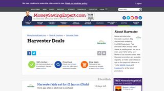 Harvester Discount Codes, Promo & Offers - Money Saving Expert