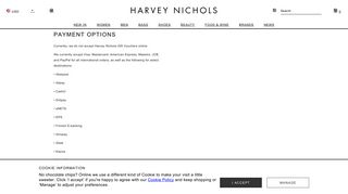 Payment Options - Harvey Nichols