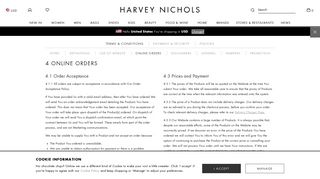 Online Orders - Harvey Nichols