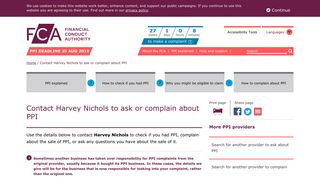 Contact Harvey Nichols to ask or complain about PPI | FCA PPI ...
