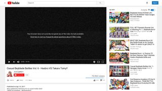 Casual Beyblade Battles Vol. 6 - Hasbro VS Takara Tomy!! - YouTube