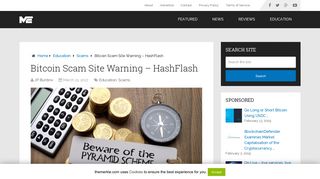 Bitcoin Scam Site Warning – HashFlash – The Merkle Hash