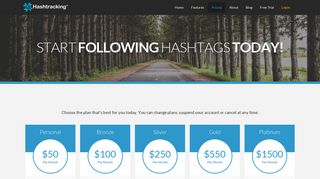 Pricing - Powerful Tracking for Hashtags | Hashtracking.com