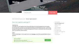 Helpling | How do I register and log in?