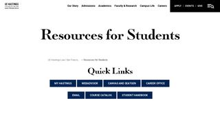 Resources for Students - UC Hastings College of the Law