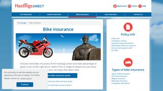 Motorbike Insurance | Cheap Bike Insurance Quotes | Hastings Direct