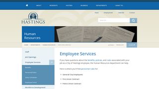 Hastings Employee Services - City of Hastings, NE